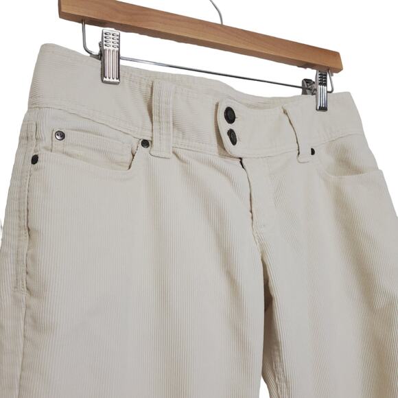 Vintage Y2K Abercrombie | Corduroy Bootcut Jeans Pants in Cream White - Picture 2 of 11